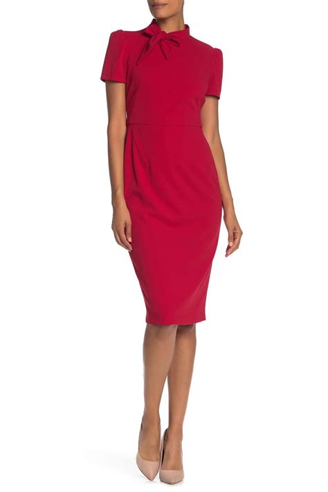 Maggy London Red Dress Maggy London Women's Boat Neck Long Sleeve Midi Dress.  Maggy London Red Dress